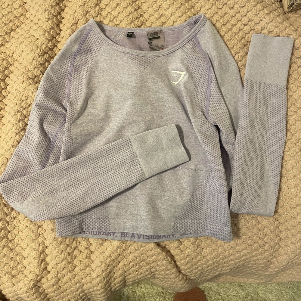 Gymshark purple long sleeve crop